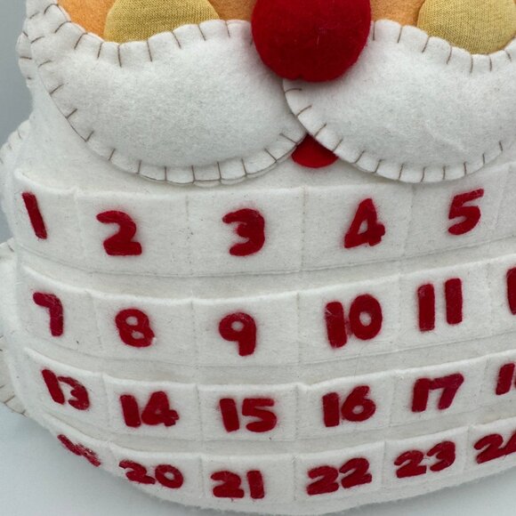 Santa Claus Felt Advent Calendar With Bell & Star Hat Design - Picture 2 of 4